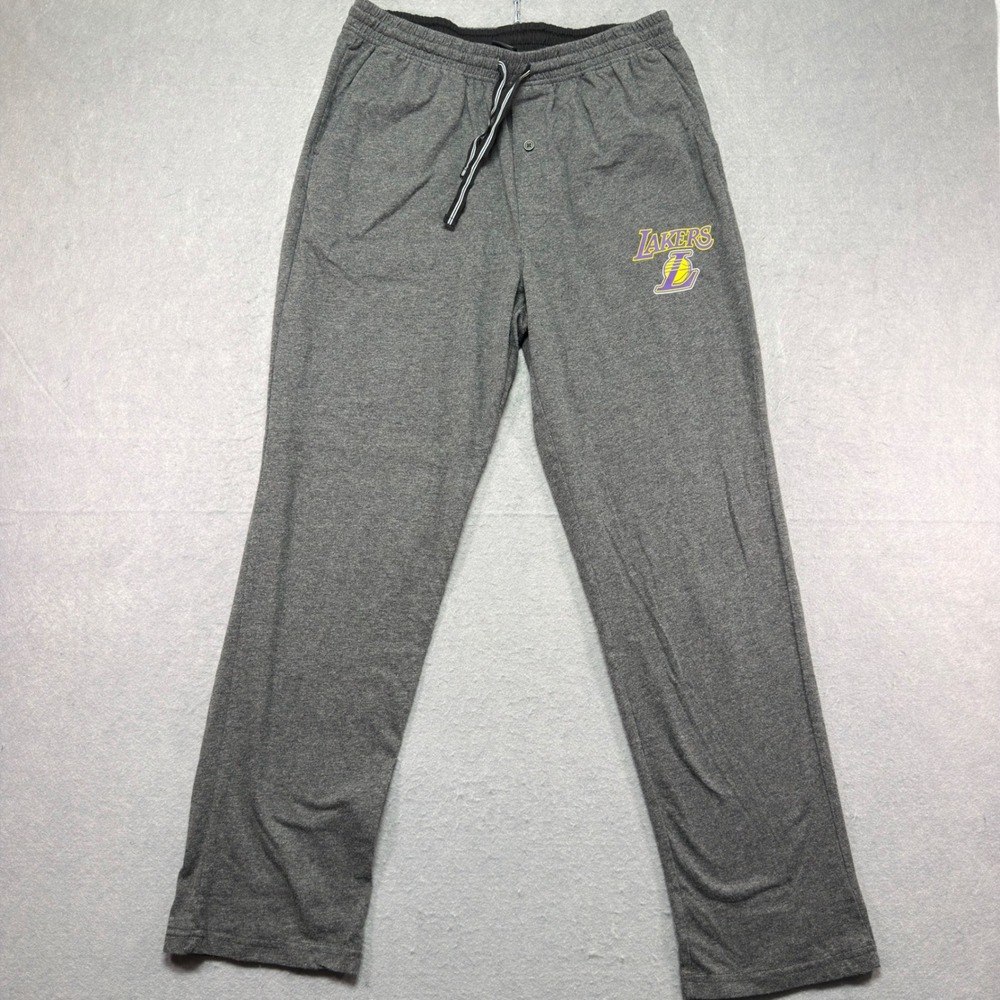 NBA Ultra Game Mens Los Angeles Lakers Pajama Pants Heather Gray Size M‎